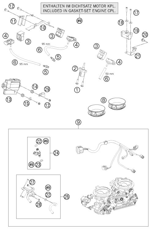 Náhled schématu THROTTLE BODY