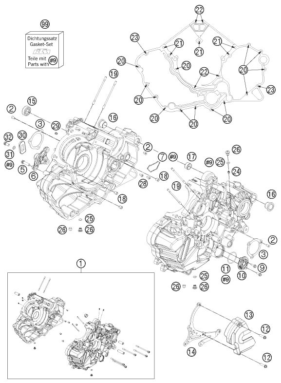 Náhled schématu ENGINE CASE