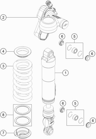Náhled schématu SHOCK ABSORBER DISASSEMBLED