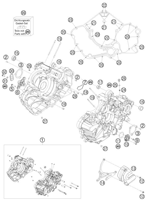 Náhled schématu ENGINE CASE