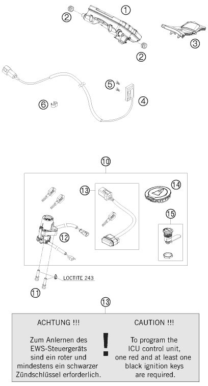 Náhled schématu INSTRUMENTS / LOCK SYSTEM