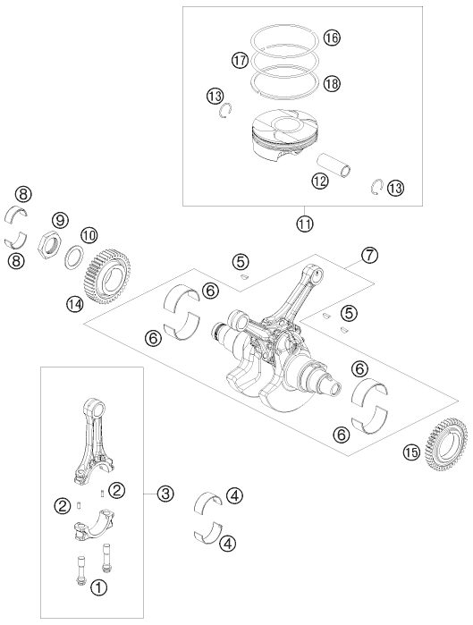 Náhled schématu CRANKSHAFT, PISTON