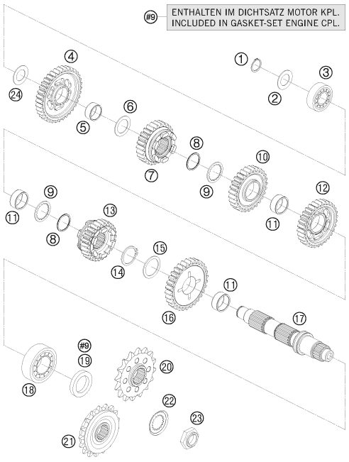 Náhled schématu TRANSMISSION II - COUNTERSHAFT