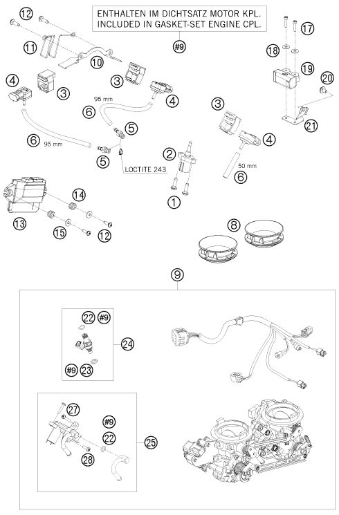 Náhled schématu THROTTLE BODY