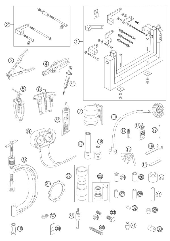 Náhled schématu Special tools (engine)