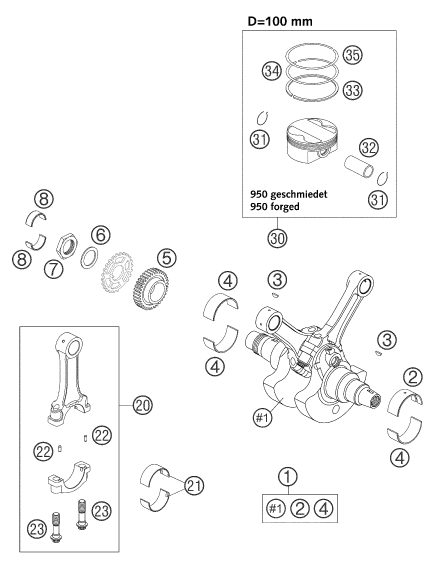 Náhled schématu CRANKSHAFT, PISTON