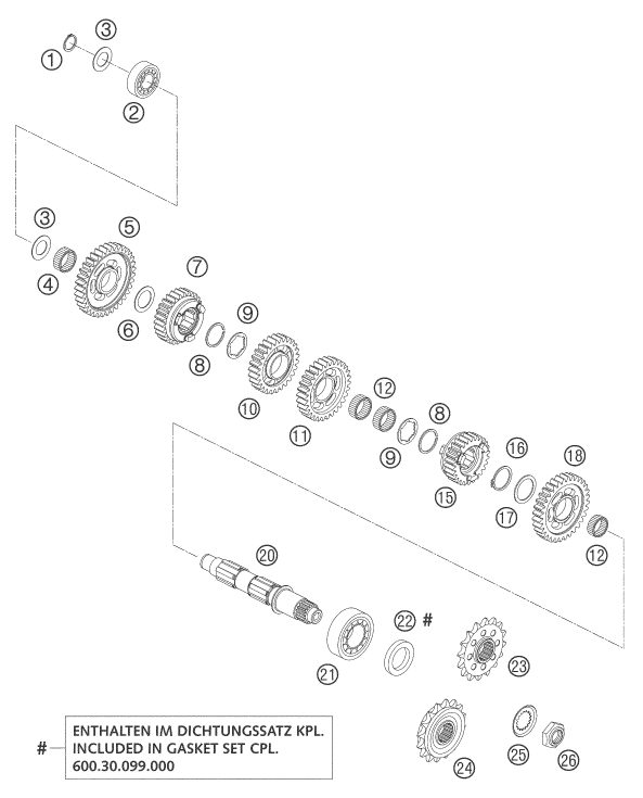 Náhled schématu TRANSMISSION II - COUNTERSHAFT