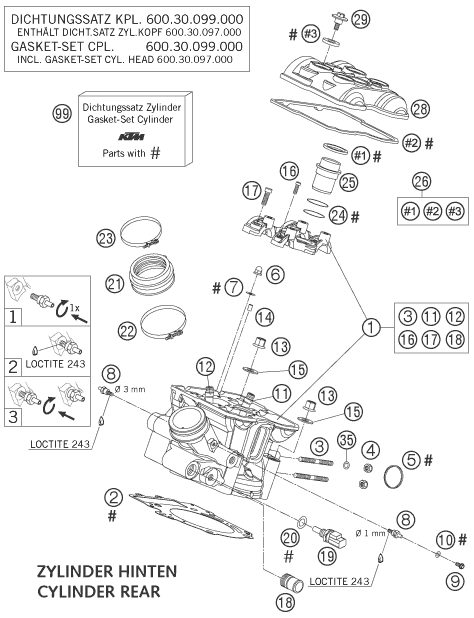 Náhled schématu CYLINDER HEAD REAR