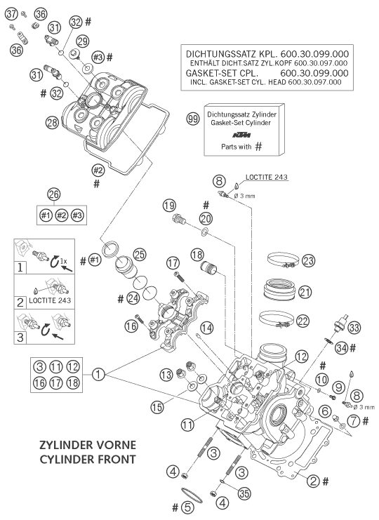 Náhled schématu CYLINDER HEAD FRONT