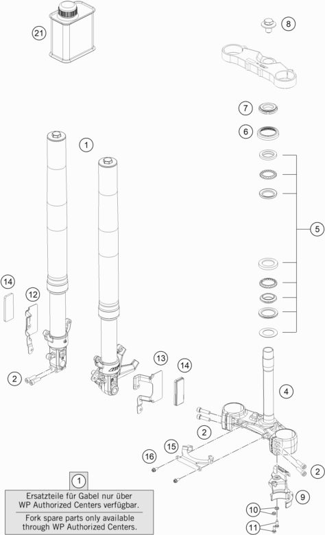 Náhled schématu FRONT FORK, TRIPLE CLAMP