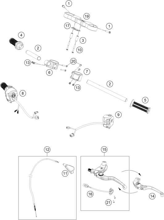 Náhled schématu HANDLEBAR, CONTROLS