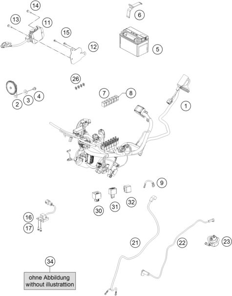 Náhled schématu WIRING HARNESS