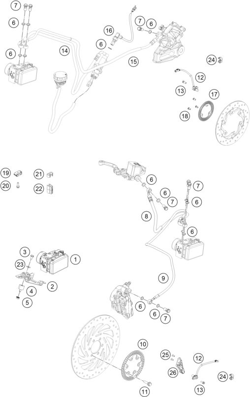 Náhled schématu ANTIBLOCK SYSTEM ABS