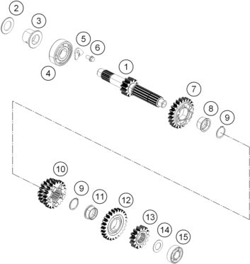 Náhled schématu TRANSMISSION I - MAIN SHAFT