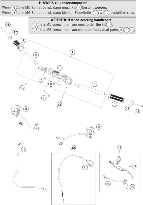 Náhled schématu HANDLEBAR, CONTROLS