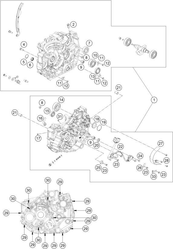 Náhled schématu ENGINE CASE