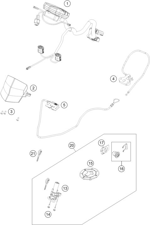 Náhled schématu INSTRUMENTS / LOCK SYSTEM