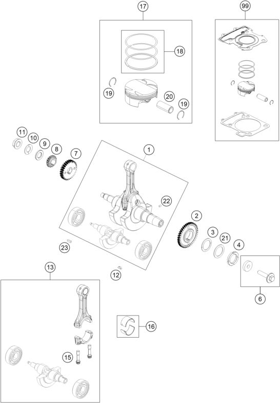 Náhled schématu CRANKSHAFT, PISTON
