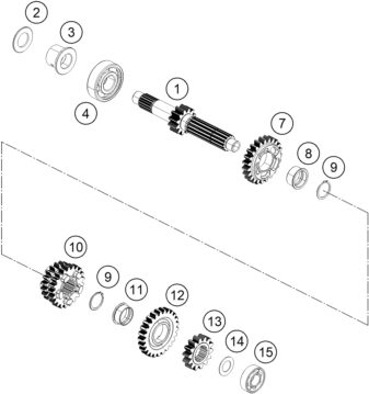 Náhled schématu TRANSMISSION I - MAIN SHAFT