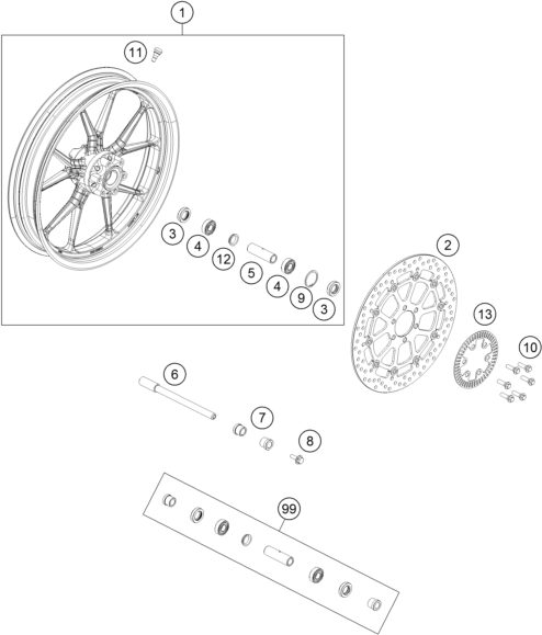 Náhled schématu FRONT WHEEL