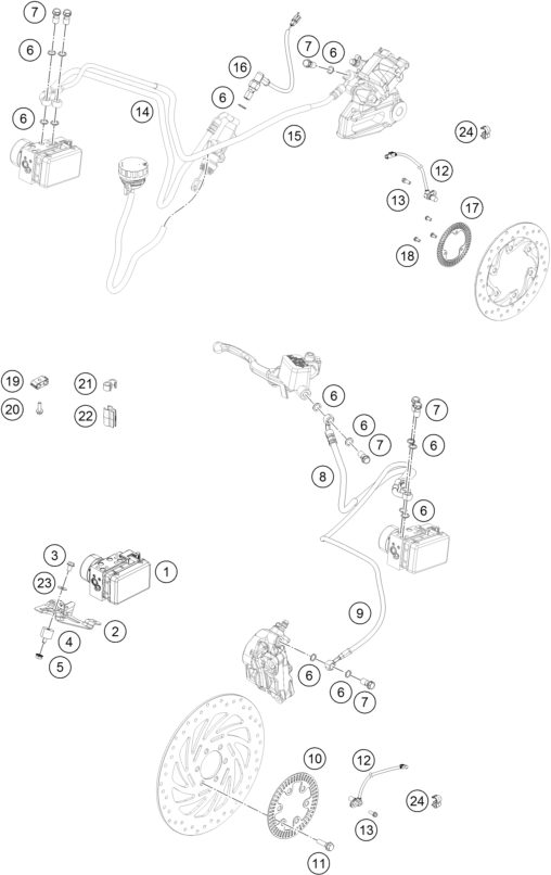Náhled schématu ANTIBLOCK SYSTEM ABS