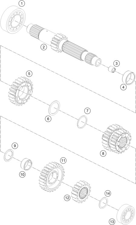 Náhled schématu TRANSMISSION I - MAIN SHAFT
