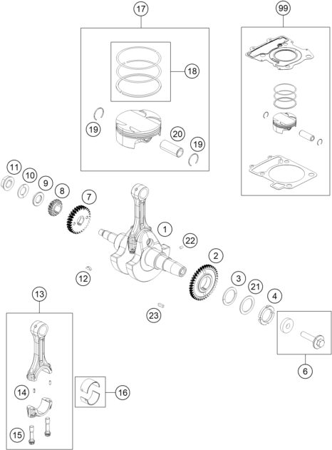 Náhled schématu CRANKSHAFT, PISTON