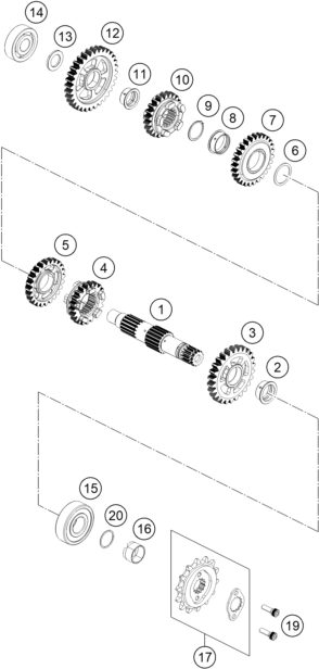 Náhled schématu TRANSMISSION II - COUNTERSHAFT