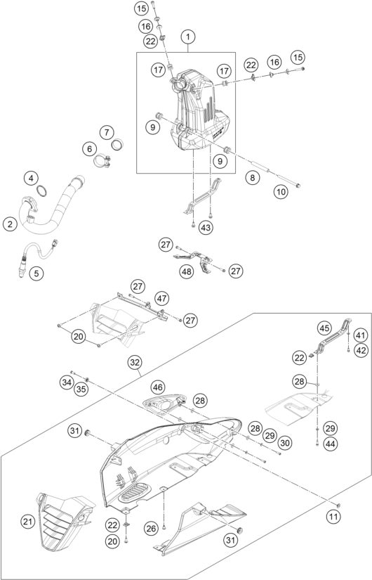 Náhled schématu EXHAUST SYSTEM