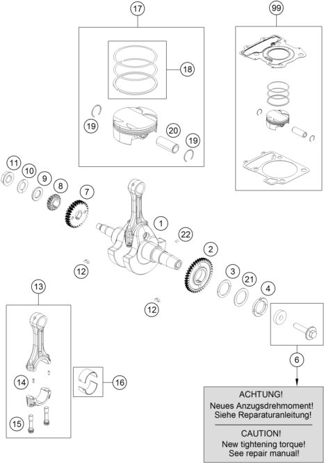 Náhled schématu CRANKSHAFT, PISTON