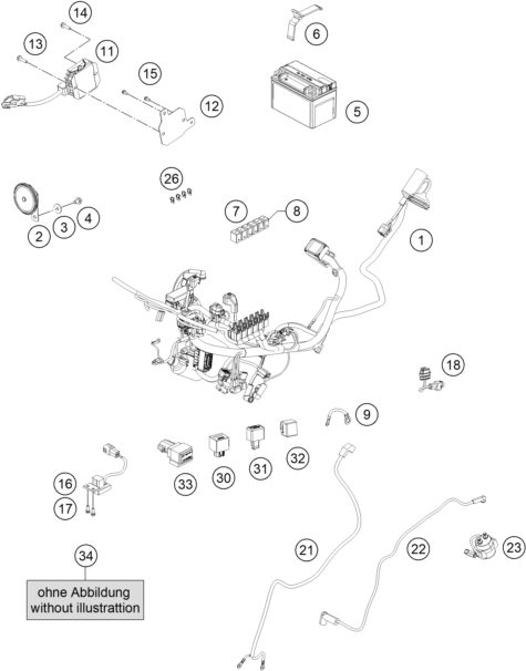 Náhled schématu WIRING HARNESS