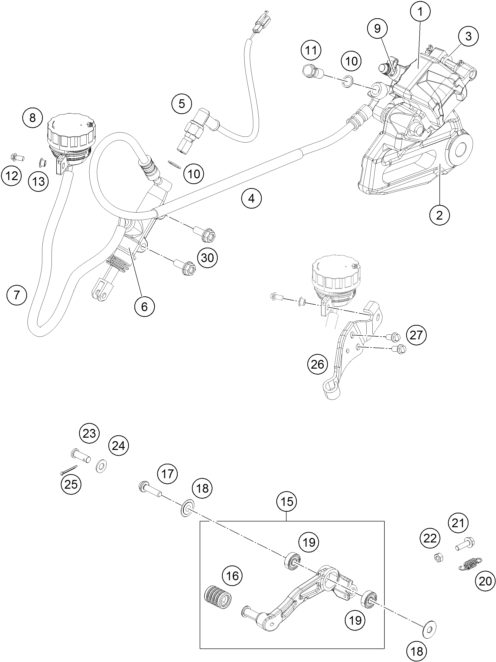 Náhled schématu REAR BRAKE CALIPER