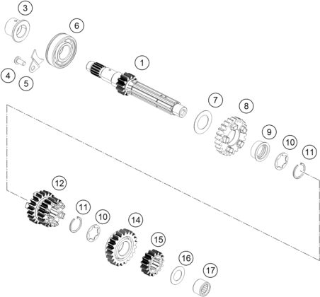 Náhled schématu TRANSMISSION I - MAIN SHAFT
