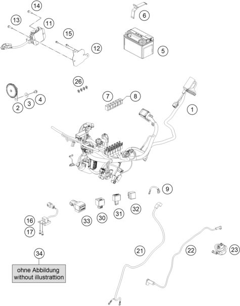 Náhled schématu WIRING HARNESS