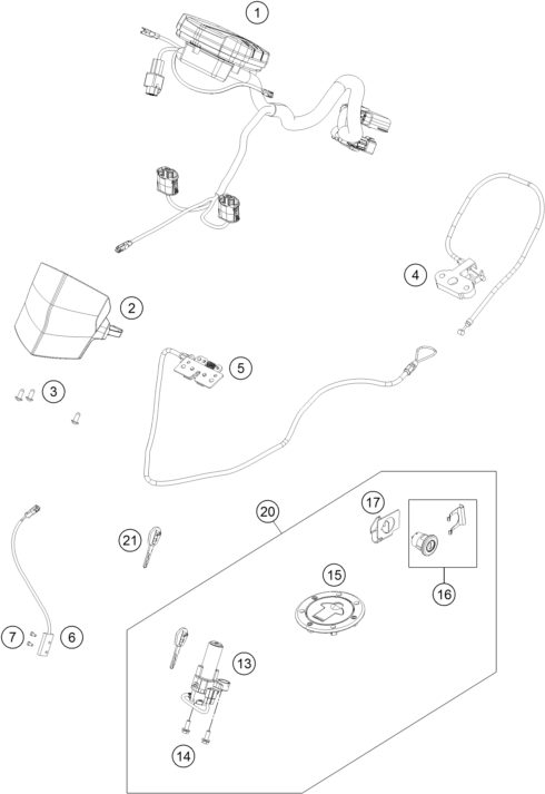 Náhled schématu INSTRUMENTS / LOCK SYSTEM