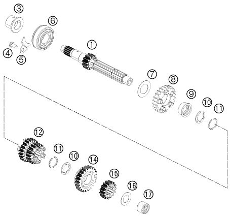 Náhled schématu TRANSMISSION I - MAIN SHAFT