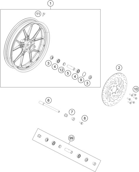 Náhled schématu FRONT WHEEL