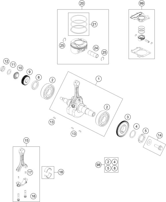 Náhled schématu CRANKSHAFT, PISTON
