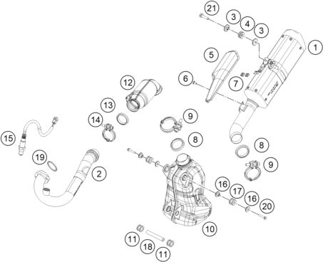 Náhled schématu EXHAUST SYSTEM