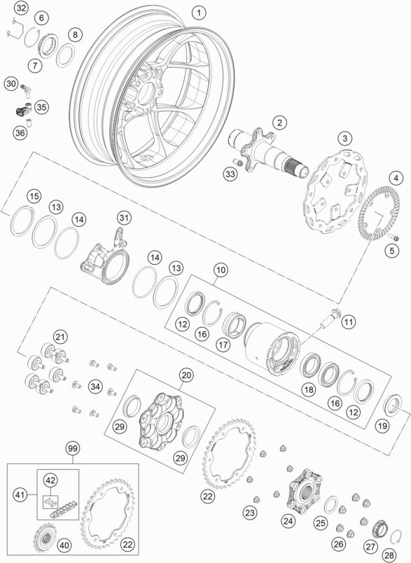 Náhled schématu REAR WHEEL