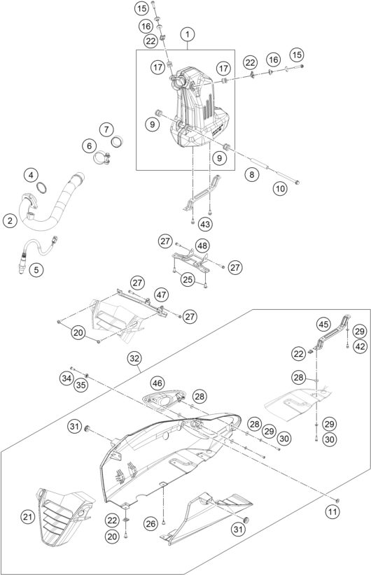 Náhled schématu EXHAUST SYSTEM