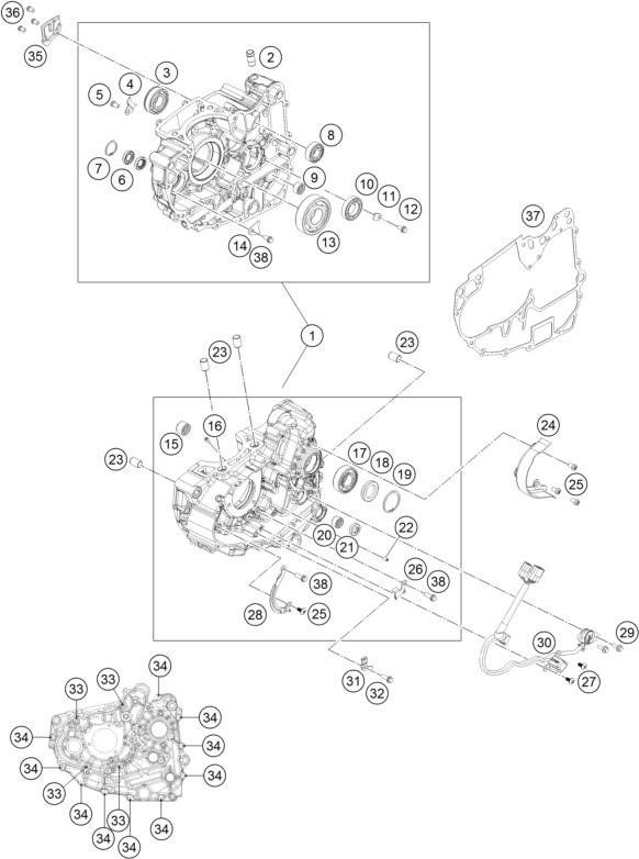 Náhled schématu ENGINE CASE