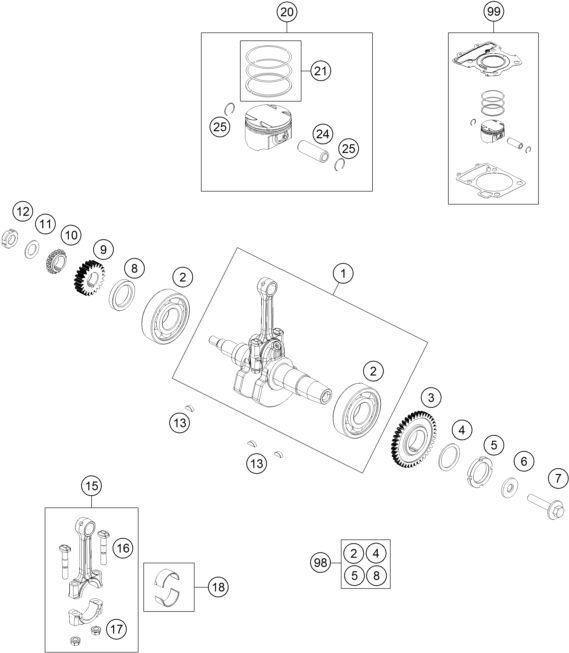 Náhled schématu CRANKSHAFT, PISTON