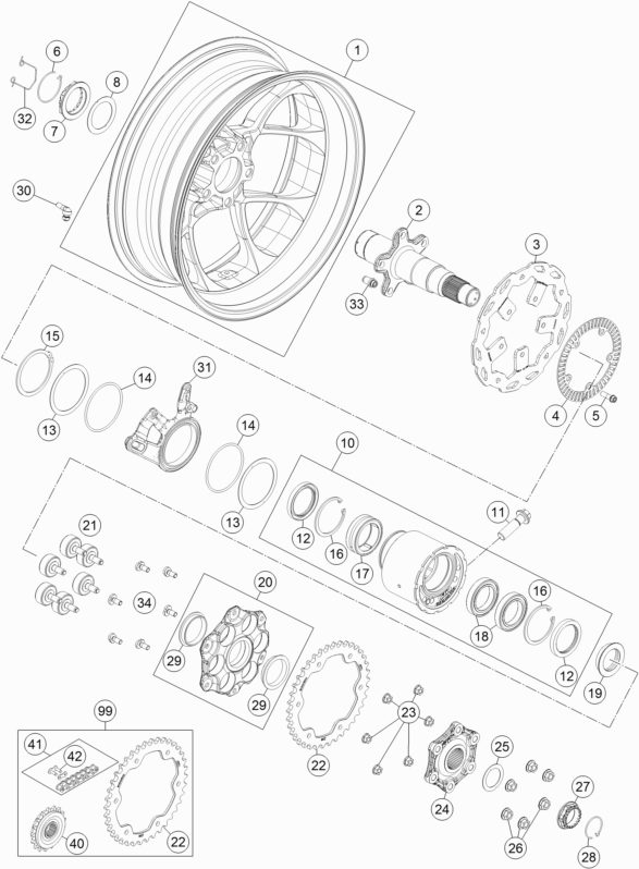 Náhled schématu REAR WHEEL