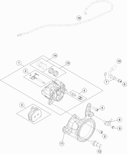 Náhled schématu REAR BRAKE CALIPER