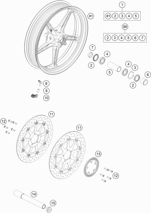 Náhled schématu FRONT WHEEL