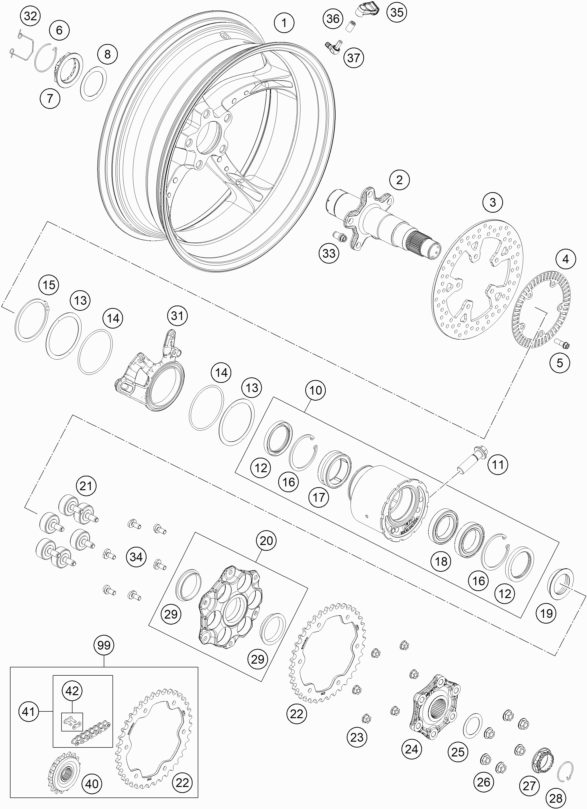 Náhled schématu REAR WHEEL