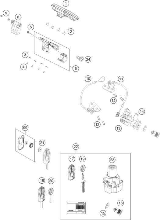 Náhled schématu INSTRUMENTS / LOCK SYSTEM