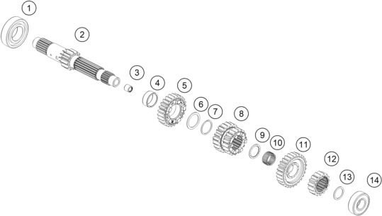 Náhled schématu TRANSMISSION I - MAIN SHAFT