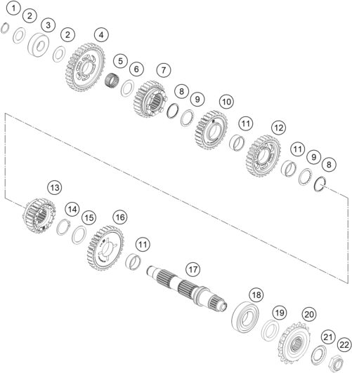 Náhled schématu TRANSMISSION II - COUNTERSHAFT